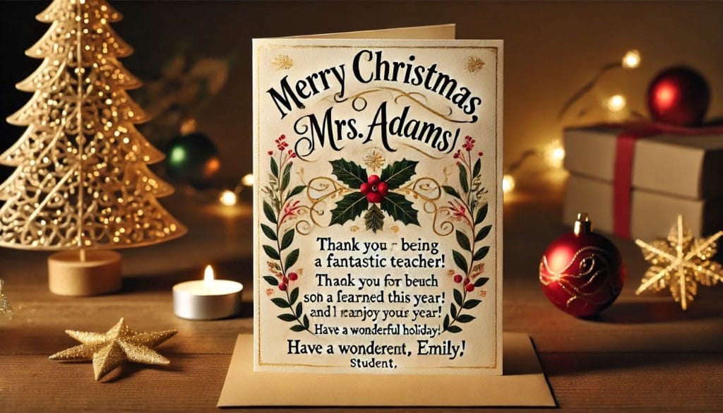 Christmas Card Messages For Colleagues to Teachers