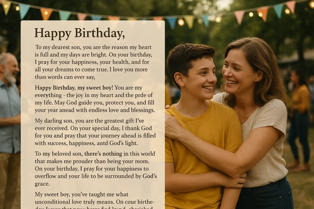 Wishes for Son from a MotherMom