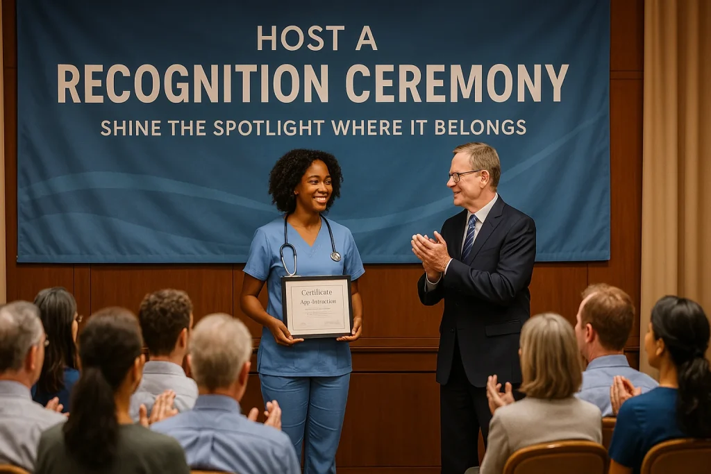 Host a Recognition Ceremony Shine the Spotlight Where It Belongs